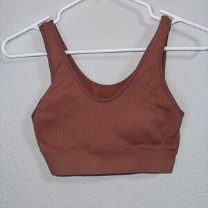 Aerie Ribbed Sports Bra in Mauve
